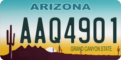 AZ license plate AAQ4901