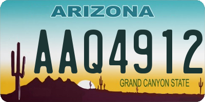AZ license plate AAQ4912