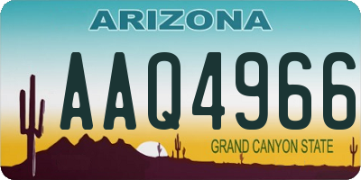 AZ license plate AAQ4966