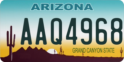 AZ license plate AAQ4968