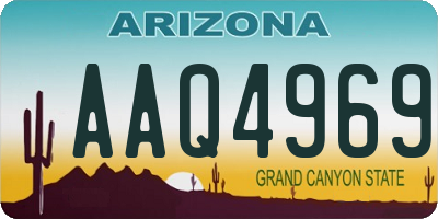 AZ license plate AAQ4969