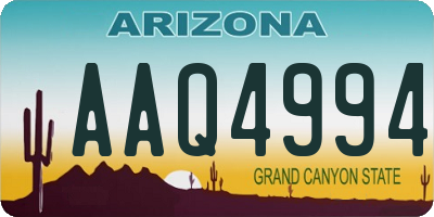 AZ license plate AAQ4994