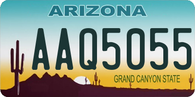 AZ license plate AAQ5055