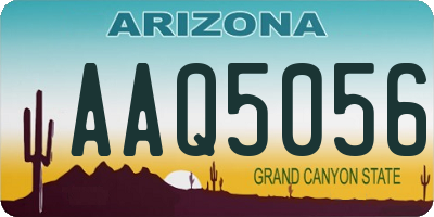 AZ license plate AAQ5056