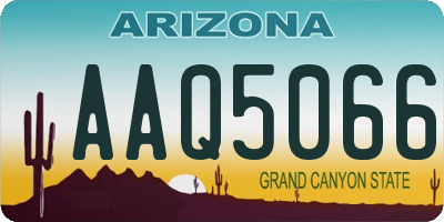 AZ license plate AAQ5066