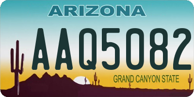 AZ license plate AAQ5082