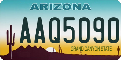 AZ license plate AAQ5090