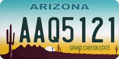 AZ license plate AAQ5121