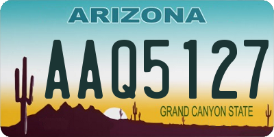 AZ license plate AAQ5127