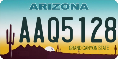 AZ license plate AAQ5128
