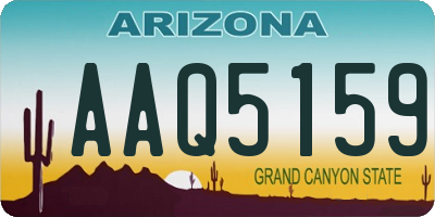 AZ license plate AAQ5159