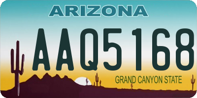 AZ license plate AAQ5168