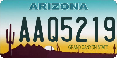 AZ license plate AAQ5219