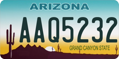 AZ license plate AAQ5232