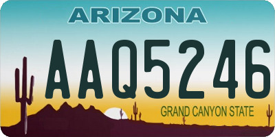 AZ license plate AAQ5246