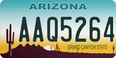 AZ license plate AAQ5264