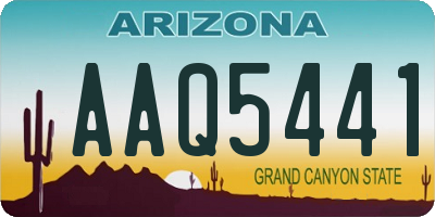 AZ license plate AAQ5441