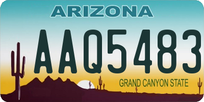 AZ license plate AAQ5483