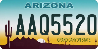 AZ license plate AAQ5520