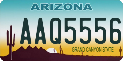 AZ license plate AAQ5556