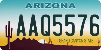 AZ license plate AAQ5576