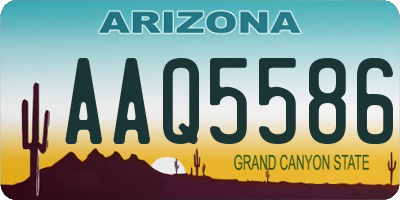 AZ license plate AAQ5586