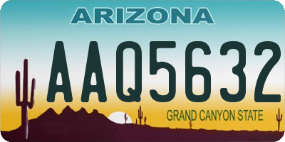 AZ license plate AAQ5632