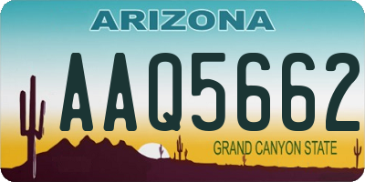 AZ license plate AAQ5662