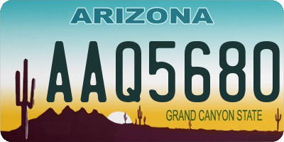 AZ license plate AAQ5680