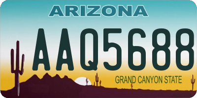 AZ license plate AAQ5688