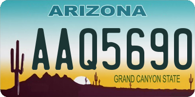 AZ license plate AAQ5690