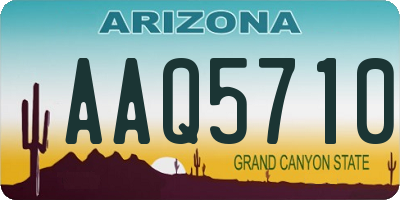 AZ license plate AAQ5710