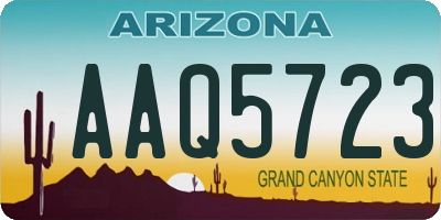 AZ license plate AAQ5723