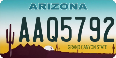 AZ license plate AAQ5792