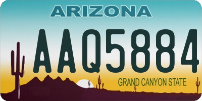 AZ license plate AAQ5884