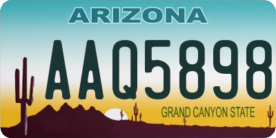 AZ license plate AAQ5898