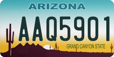 AZ license plate AAQ5901