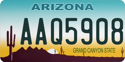 AZ license plate AAQ5908