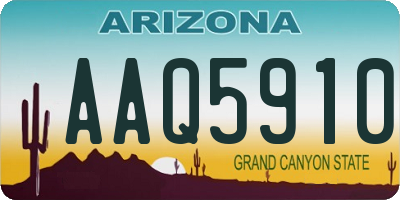 AZ license plate AAQ5910