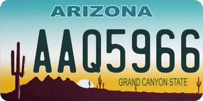 AZ license plate AAQ5966