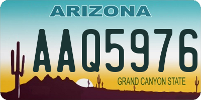 AZ license plate AAQ5976