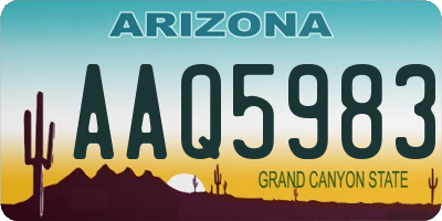 AZ license plate AAQ5983