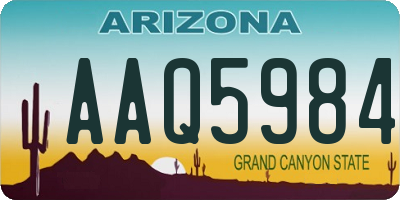 AZ license plate AAQ5984