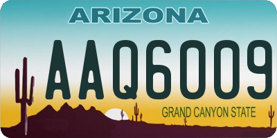 AZ license plate AAQ6009