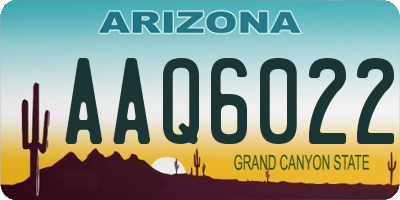 AZ license plate AAQ6022