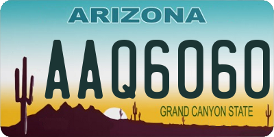 AZ license plate AAQ6060