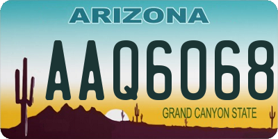 AZ license plate AAQ6068