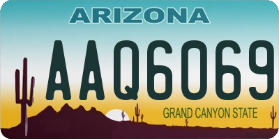 AZ license plate AAQ6069