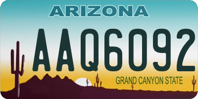 AZ license plate AAQ6092