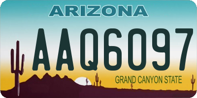 AZ license plate AAQ6097